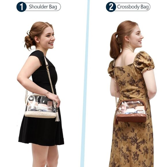 Stadium-Approved Clear Purse with Adjustable Strap for Women – Chic & Practical - Picture 8 of 9